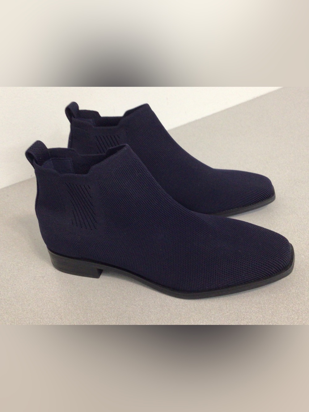Knit Chelsea Ankle Booties — Navy - Picture 8 of 13